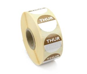 Thursday Day Dot Food labels / stickers.