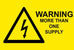Warning More Than One Supply Electrical Safety Warning Labels - 76 x 51mm