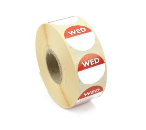 Wednesday Day Dot Food labels / stickers.