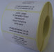 70 x 40mm White Return Address Labels