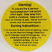 500 Yellow 49mm dia Candle Warning Labels